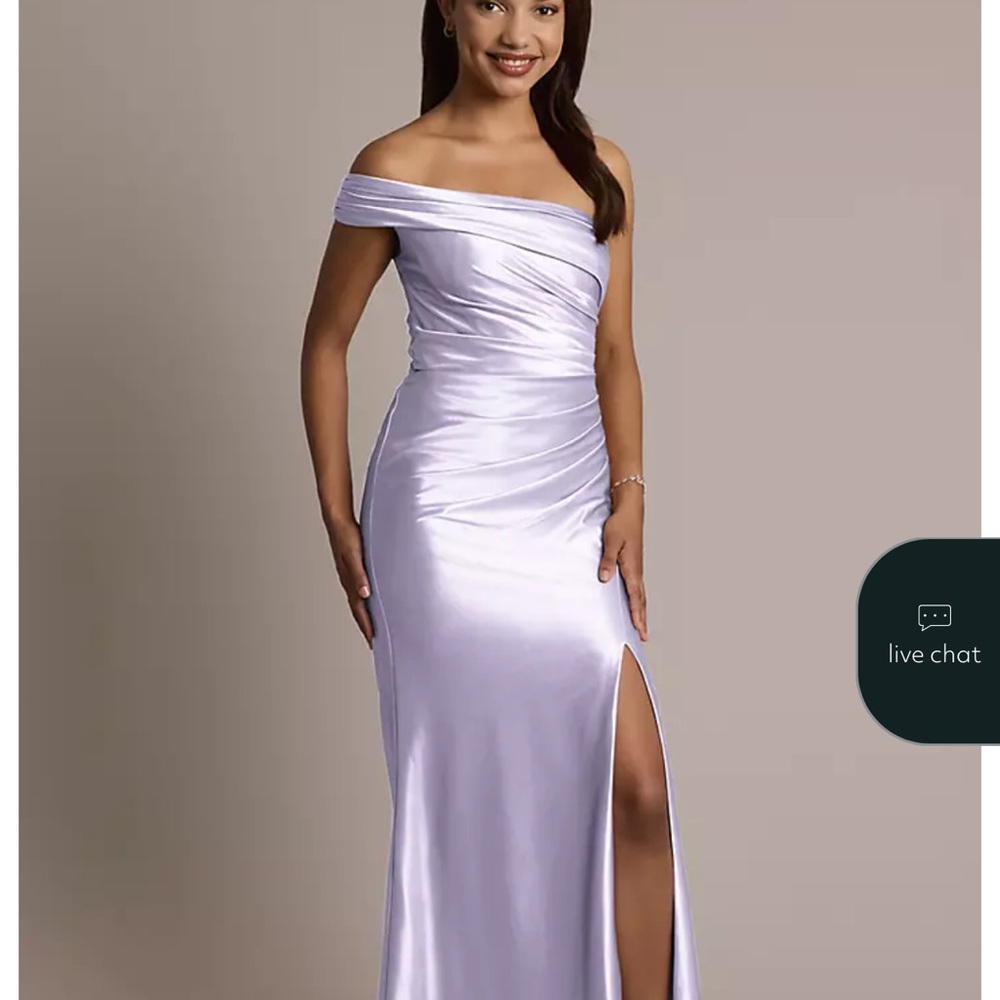 Chic One-Shoulder Lavender Gown